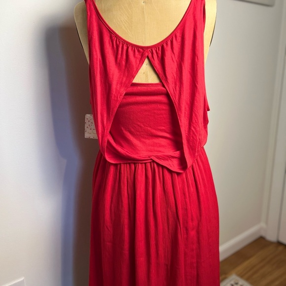 Free People women’s pullover sleeveless dress nwt bright pink size large - Picture 3 of 6
